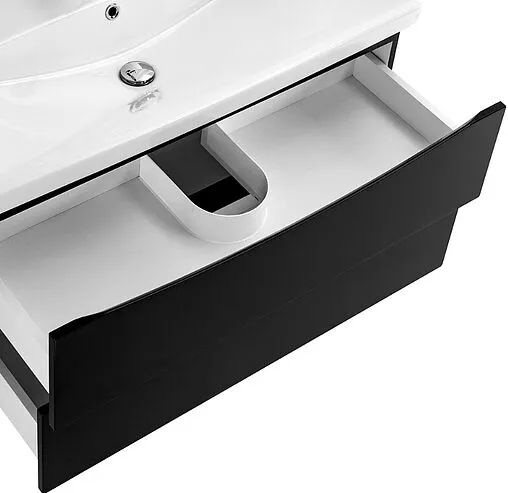 Тумба-умывальник подвесная BelBagno MARINO-CER 100 Nero Lucido MARINO-CER-1000-2C-SO-NL-P+BB-0324-100-LVB