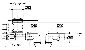 Слив для ванны без перелива Ravak WarmFlow хром X01370 Слив для ванны без перелива Ravak WarmFlow хром X01370, 3
