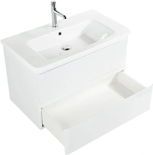 Тумба-умывальник подвесная BelBagno ALBANO-CER 80 Bianco Lucido ALBANO-CER-800-2C-SO-BL+12080-KL