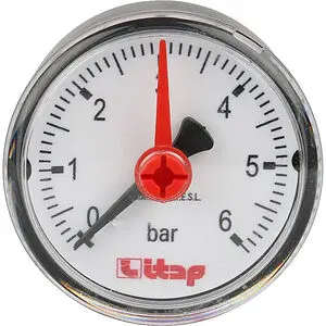 Манометр аксиальный Itap 50мм 6 бар ¼" 483B014R Манометр аксиальный Itap 50мм 6 бар ¼" 483B014R, 1