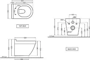 Унитаз подвесной безободковый Jaquar Solo черный матовый SLS-BLM-6953BIUFSM Унитаз подвесной безободковый Jaquar Solo черный матовый SLS-BLM-6953BIUFSM, 2