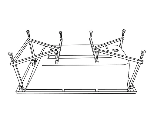 Каркас для ванны Excellent Sekwana 140x70 MR.SEK14WH