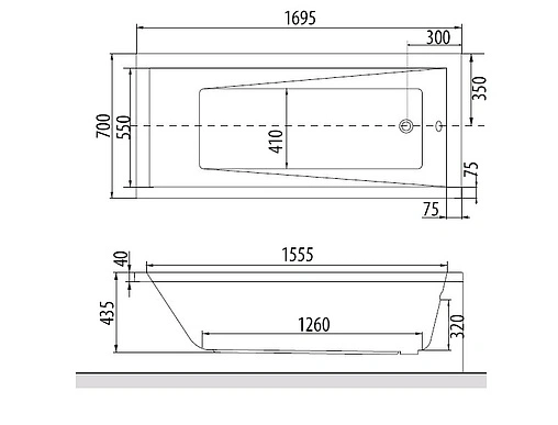 Ванна акриловая Excellent Wave 170x70 WAEX.WAV17WH