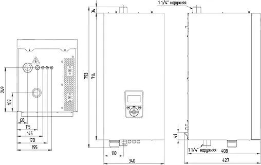 Котел электрический одноконтурный 42кВт Zota SOLID-X 42 SS3468421042