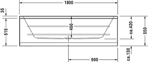 Ванна акриловая Duravit D-Code 180x80 700101000000000