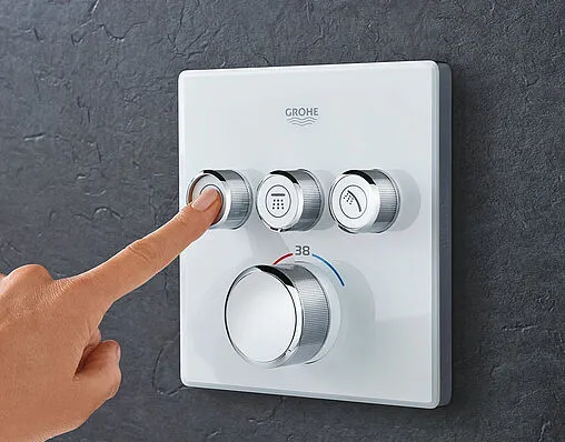 Термостат для 3 потребителей Grohe Grohtherm SmartControl белый/хром 29157LS0