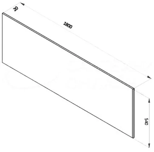 Панель для ванны фронтальная BERGES 180 белый 051004