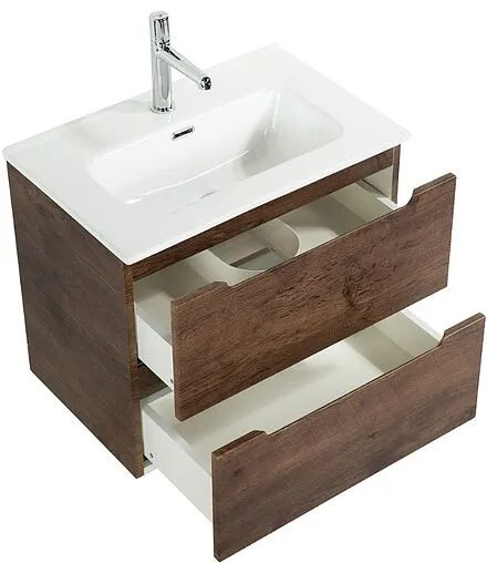 Тумба-умывальник подвесная BelBagno ETNA 39 60 Rovere Moro ETNA39-600/390-2C-SO-RW-P+BB600/390ETL