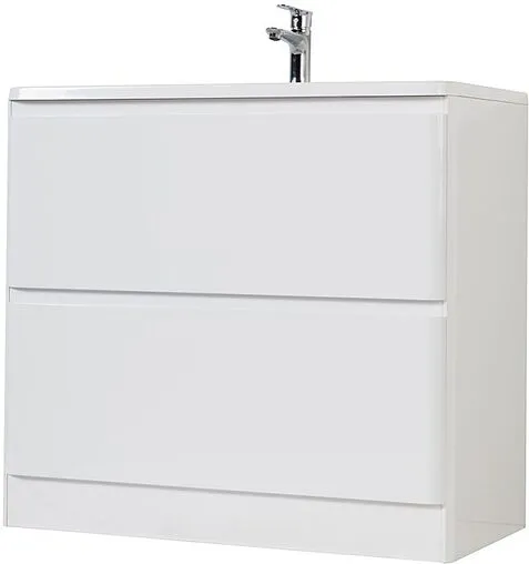 Тумба-умывальник подвесная BelBagno ALBANO 90 Bianco Lucido ALBANO-900-2C-PIA-BL+BB900/455-LV-MR-ALR