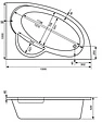 Ванна акриловая Santek Шри-Ланка 150x100 R 1WH302395