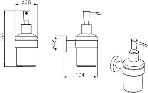 Дозатор для жидкого мыла Aquatek Вега чёрный матовый AQ4005MB