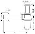 Сифон бутылочный для раковины Hansgrohe Flowstar хром 52053000