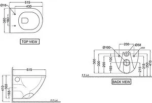 Унитаз подвесной безободковый Jaquar Continental белый CNS-WHT-963UFSM Унитаз подвесной безободковый Jaquar Continental белый CNS-WHT-963UFSM, 2