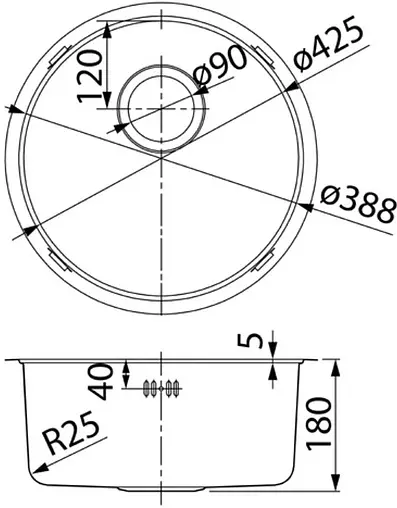 Мойка кухонная IDDIS Edifice 42.5 бронза EDI42B0i77