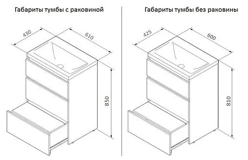 Тумба под умывальник напольная Am.Pm Gem S 60 графит матовый M91FSX0602GM