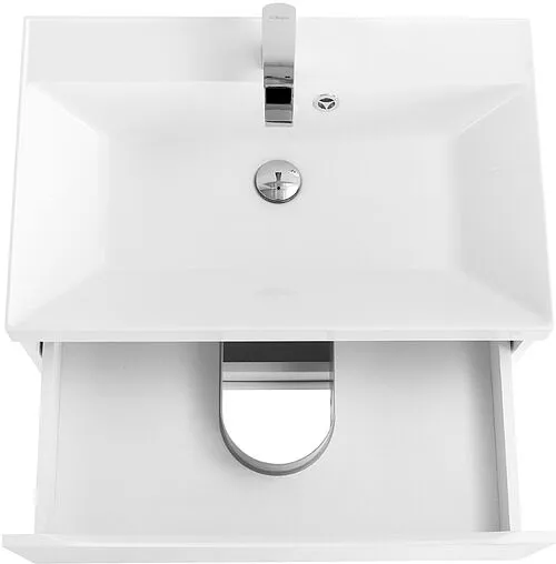 Тумба-умывальник подвесная BelBagno MARINO 60 Bianco Lucido MARINO-600-2C-SO-BL-P+BB600/450-LV-MR-AST