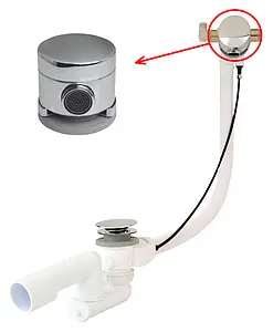 Слив-перелив для ванны с функцией налива Ravak хром X01316 Слив-перелив для ванны с функцией налива Ravak хром X01316, 4