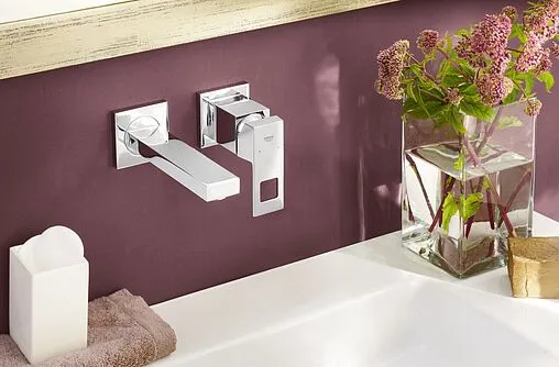 Смеситель для раковины из стены Grohe Eurocube хром 19895000