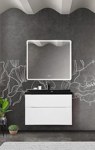 Тумба-умывальник подвесная BelBagno MARINO-H60 80 Bianco Lucido MARINO-H60-800-2C-SO-BL-P+