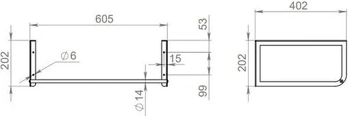 Консоль подвесная Uperwood UPD Tanos 60 бук тёмный 291020550+