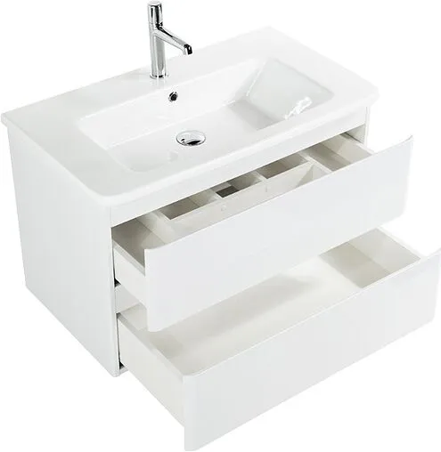 Тумба-умывальник подвесная BelBagno ALBANO-CER 80 Bianco Lucido ALBANO-CER-800-2C-SO-BL+12080-KL