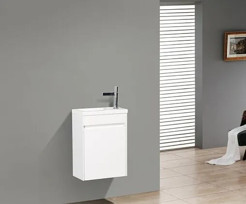 Тумба под умывальник подвесная BelBagno PIETRA MINI 40 L Bianco Lucido PIETRA MINI-400-1A-SO-BL-L