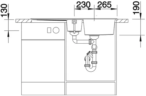 Мойка кухонная Blanco Metra 6 S 100 антрацит 513053