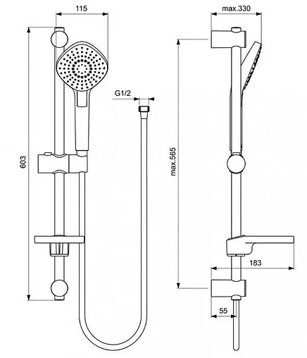 Комплект для ванны 3 в 1 Ideal Standard Ceraplan III хром BD005AA