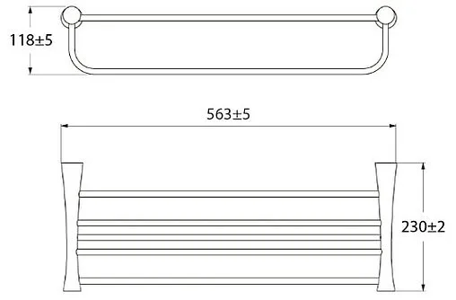 Полка для полотенец IDDIS Vico хром VICSB00i48