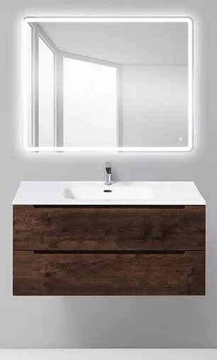 Тумба-умывальник подвесная BelBagno ETNA 100 Rovere Moro ETNA-1000-2C-SO-RW-P+