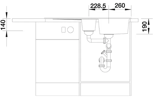 Мойка кухонная Blanco Zia 6 S 100 черный 526021