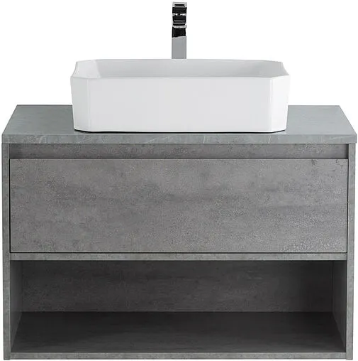 Тумба-умывальник подвесная BelBagno KRAFT 80 Cemento Grigio KRAFT-800-1C-SO-CG+