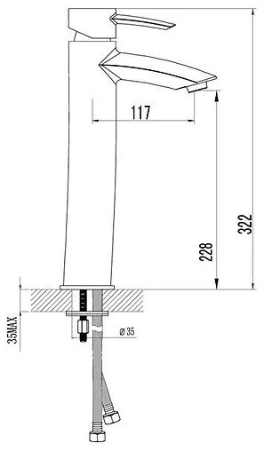 Смеситель для раковины Lemark Atlantiss хром LM3209C