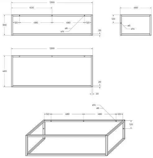 Столешница BelBagno 120 L Bianco Opaco EK-120-AS-BO-L