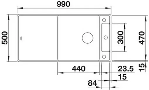 Мойка кухонная Blanco Axia III 6 S-F 100 (доска стекло) тёмная скала 523527