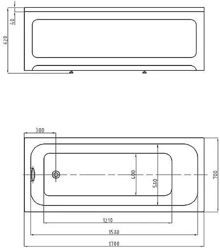 Ванна акриловая Aquatek Мия 170x70 MIY170-0000004