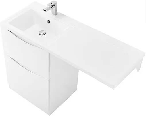 Тумба-умывальник подвесная BelBagno LAVANDERIA 58 Bianco Lucido LAVANDERIA-580/1200-2C-PIA-BL+