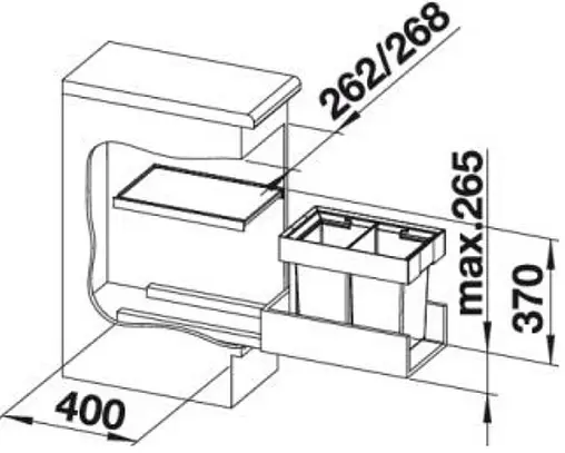 Мусорная система Blanco Flexon II 30/2 521467