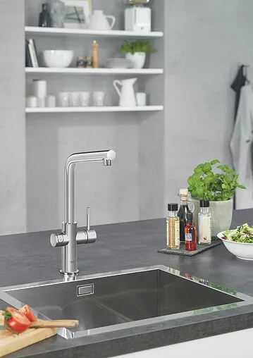 Смеситель для кухни с фильтром и встроенным нагревом воды Grohe Red II Duo хром 30325001