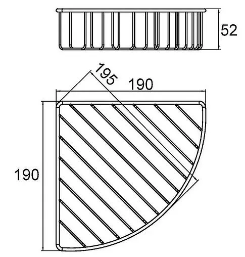 Полка Milardo Shelf хром 105WC00M44