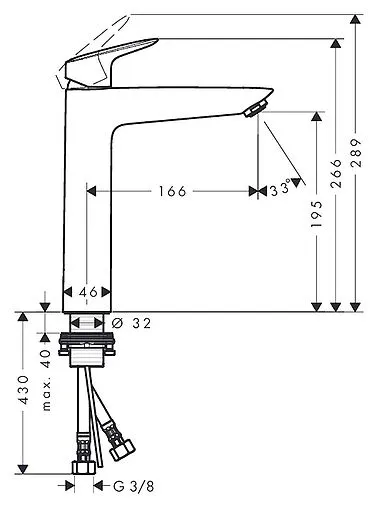 Смеситель для раковины Hansgrohe Logis 190 хром 71091000