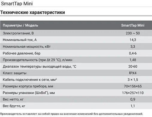 Водонагреватель проточный электрический Zanussi SmartTap Mini белый