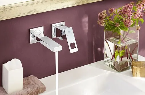 Смеситель для раковины из стены Grohe Eurocube хром 19895000