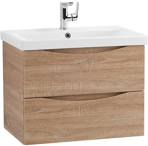 Тумба-умывальник подвесная BelBagno MARINO-CER 70 Rovere Bianco MARINO-CER-700-2C-SO-WO-P+BB-0321-70-LVB