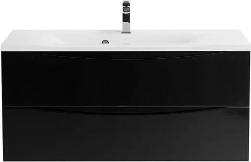 Тумба-умывальник подвесная BelBagno MARINO 120 Nero Lucido MARINO-1200-2C-SO-NL-P+BB1200/450-LV-MR-PR