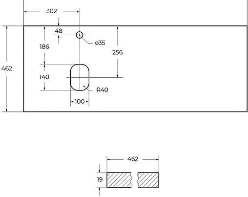 Столешница BelBagno 120 L Bianco Lucido EK-120-AS-BL-L