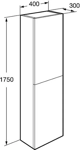 Шкаф-пенал подвесной Roca Ona 40 вяз тёмный A857635511