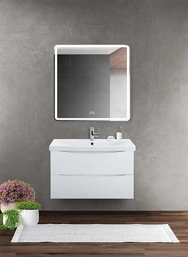 Тумба-умывальник подвесная BelBagno MARINO-CER 80 Bianco Lucido MARINO-CER-800-2C-SO-BL-P+BB-0322-80-LVB