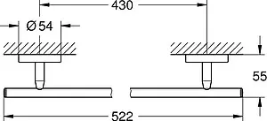 Полотенцедержатель Grohe BauCosmopolitan хром 40459001 Полотенцедержатель Grohe BauCosmopolitan хром 40459001, 2