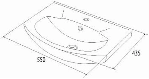 Раковина Milardo Wash Basin 55 белый 0025500M28